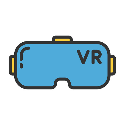 VR headset filled outline icon